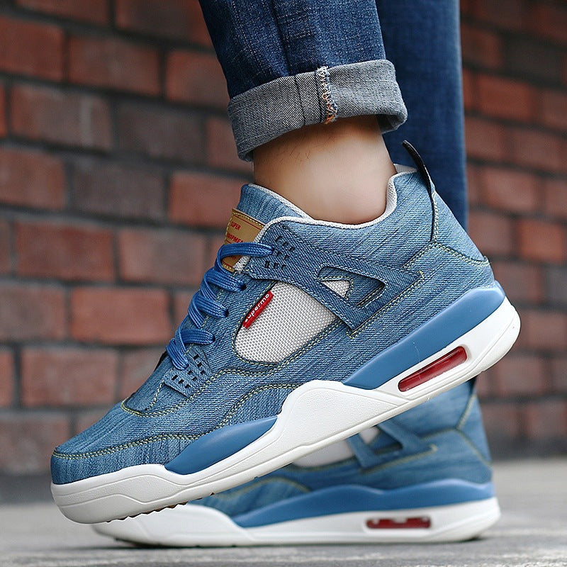 Men Sneakers Men Walking Shoes for Jogging Breathable Lightweight Shoes Denim Sports Casual Men's Basketball Running Shoes