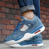 Men Sneakers Men Walking Shoes for Jogging Breathable Lightweight Shoes Denim Sports Casual Men's Basketball Running Shoes