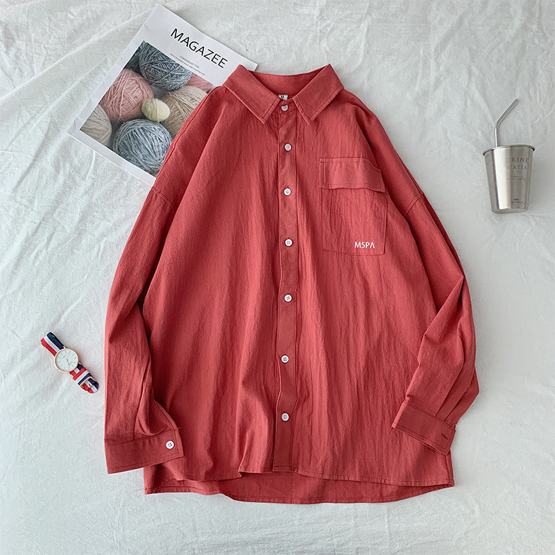 Men Shirts Long Sleeve Loose