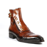 Western Shoes Short Tube Side Zipper Casual Foreign Trade Men's Boots