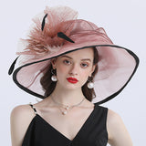 Big Hats Spring/Summer Sun Hat Women Flower Decoration Beach Wide Brim Hat