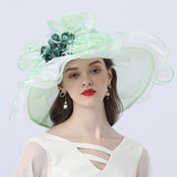 Big Hats Fashion Distinctive Rose Flower Decoration Sun Hat
