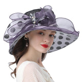 Big Hats Polka Dot Decoration Broad-Brimmed Hat Women Street Casual Sun Hat