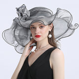 Big Hats Butterfly Decoration Broad-Brimmed Hat Flat Top Broad-Brimmed Hat Trend Casual Hat