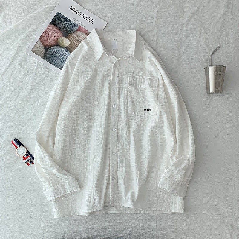 Men Shirts Long Sleeve Loose