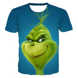 Men and Women Grinch Shirt Summer 3D Printed T-shirt Youth Short Sleeve