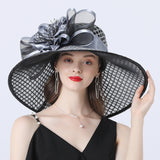 Big Hats Flower Decoration Broad-Brimmed Hat Comfortable