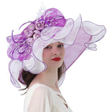 Big Hats Fashion Distinctive Rose Flower Decoration Sun Hat