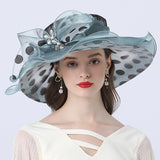 Big Hats Polka Dot Decoration Broad-Brimmed Hat Women Street Casual Sun Hat