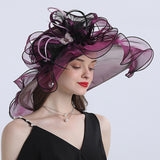 Big Hats Butterfly Decoration Broad-Brimmed Hat Flat Top Broad-Brimmed Hat Trend Casual Hat