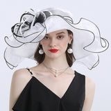 Big Hats Butterfly Decoration Broad-Brimmed Hat Flat Top Broad-Brimmed Hat Trend Casual Hat