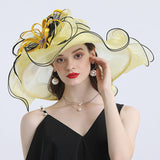 Big Hats Butterfly Decoration Broad-Brimmed Hat Flat Top Broad-Brimmed Hat Trend Casual Hat