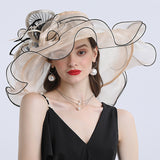 Big Hats Butterfly Decoration Broad-Brimmed Hat Flat Top Broad-Brimmed Hat Trend Casual Hat