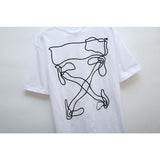 Off White T Shirt Ow Arrow Print Pure Cotton Loose Short Sleeve Owt