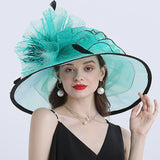 Big Hats Spring/Summer Sun Hat Women Flower Decoration Beach Wide Brim Hat