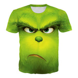 Men and Women Grinch Shirt Summer 3D Printed T-shirt Youth Short Sleeve