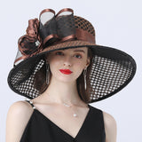 Big Hats Flower Decoration Broad-Brimmed Hat Comfortable
