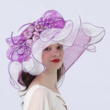 Big Hats Fashion Distinctive Rose Flower Decoration Sun Hat