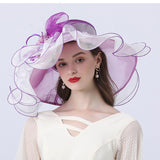 Big Hats Fashion Distinctive Rose Flower Decoration Sun Hat