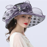 Big Hats Polka Dot Decoration Broad-Brimmed Hat Women Street Casual Sun Hat