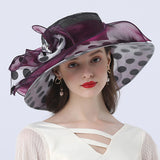 Big Hats Polka Dot Decoration Broad-Brimmed Hat Women Street Casual Sun Hat