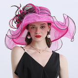 Big Hats Butterfly Decoration Broad-Brimmed Hat Flat Top Broad-Brimmed Hat Trend Casual Hat