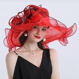 Big Hats Butterfly Decoration Broad-Brimmed Hat Flat Top Broad-Brimmed Hat Trend Casual Hat