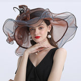 Big Hats Butterfly Decoration Broad-Brimmed Hat Flat Top Broad-Brimmed Hat Trend Casual Hat