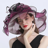 Big Hats Butterfly Decoration Broad-Brimmed Hat Flat Top Broad-Brimmed Hat Trend Casual Hat