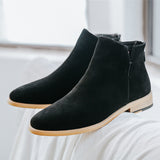 Desert Boots Leather Matte Leather Men's Boots British Pointed High-Top Shoes Chelsea Trendy Ankle Boots Desert Boots