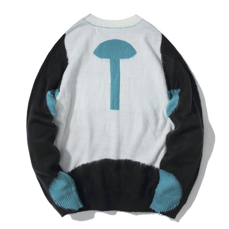 Off White Sweater Autumn And Winter Arrow Print Round Neck Bottoming Shirt Knitted Sweater Owt