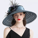 Big Hats Fashion Personalized Flower Broad-Brimmed Hat Temperament Sunshade