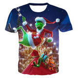 Men and Women Grinch Shirt Summer 3D Printed T-shirt Youth Short Sleeve
