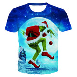 Men and Women Grinch Shirt Summer 3D Printed T-shirt Youth Short Sleeve