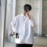 Men's Shirts Loose 3/4 Sleeve