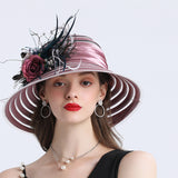 Big Hats Adult Cap Elegant and Generous Ladies' Cap Summer Ball Dome Big Brim Sun Hat