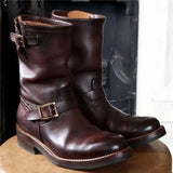 Western Shoes Mid-Calf Versatile Casual Fashion Men's Boots