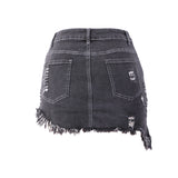 Coachella Music Festival Outfits Spring Women's Washed Denim Skirt