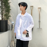 Men's Shirts Loose 3/4 Sleeve