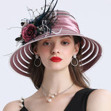 Big Hats Adult Cap Elegant and Generous Ladies' Cap Summer Ball Dome Big Brim Sun Hat