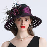 Big Hats Adult Cap Elegant and Generous Ladies' Cap Summer Ball Dome Big Brim Sun Hat
