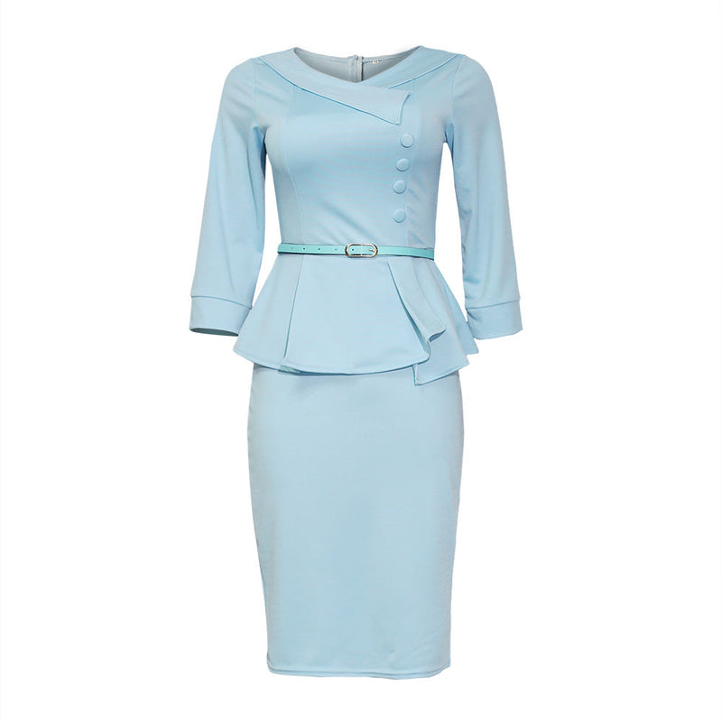 African Women's Wear Clothing Lotus Leaf Dress African Dashiki Ankara Styles Dress