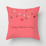 Valentine's Day Pillow Covers 4 Piece Random Styles Together Holiday Gift Home Ornament Pillow Cushion Cover Love Pillow