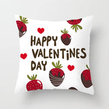 Valentine's Day Pillow Covers 4 Piece Random Styles Together Holiday Gift Home Ornament Pillow Cushion Cover Love Pillow