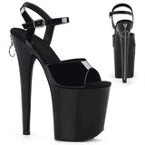 Platform Heels for Women 20cm Black Sandals