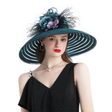 Big Hats Fashion Personalized Flower Broad-Brimmed Hat Temperament Sunshade