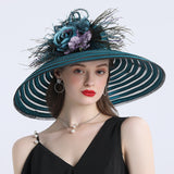 Big Hats Fashion Personalized Flower Broad-Brimmed Hat Temperament Sunshade