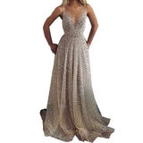 Long Homecoming Dresses Spring Dress Shiny Dress