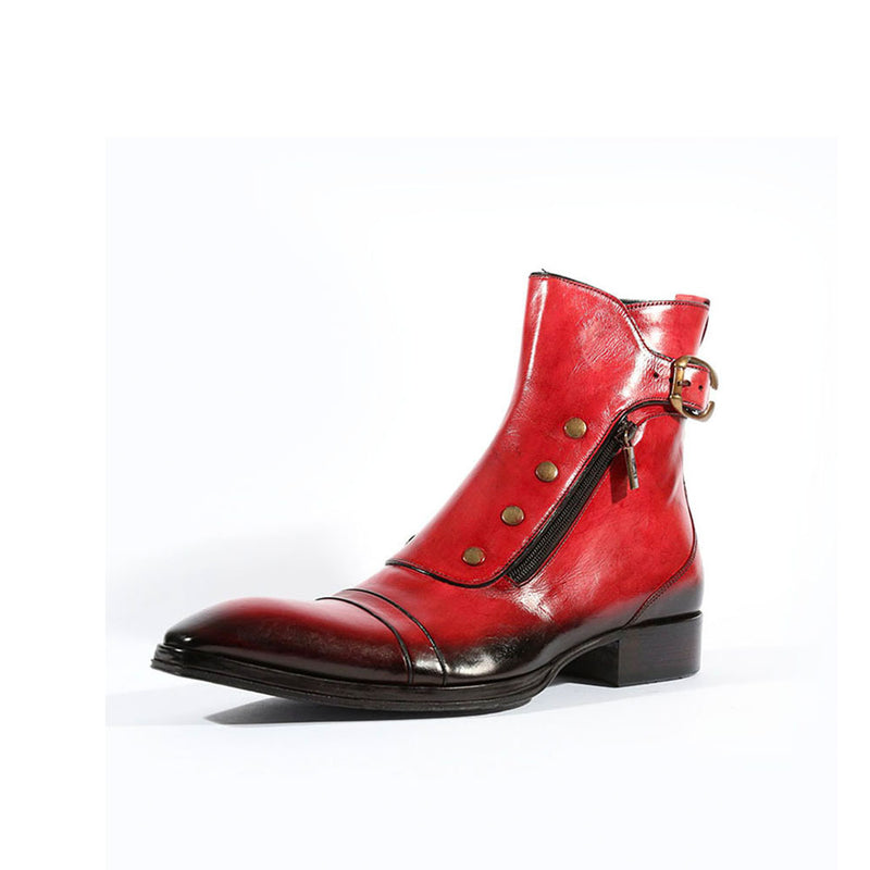 Western Shoes Retro Men's Short Boots Oversized