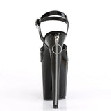 Platform Heels for Women 20cm Black Sandals
